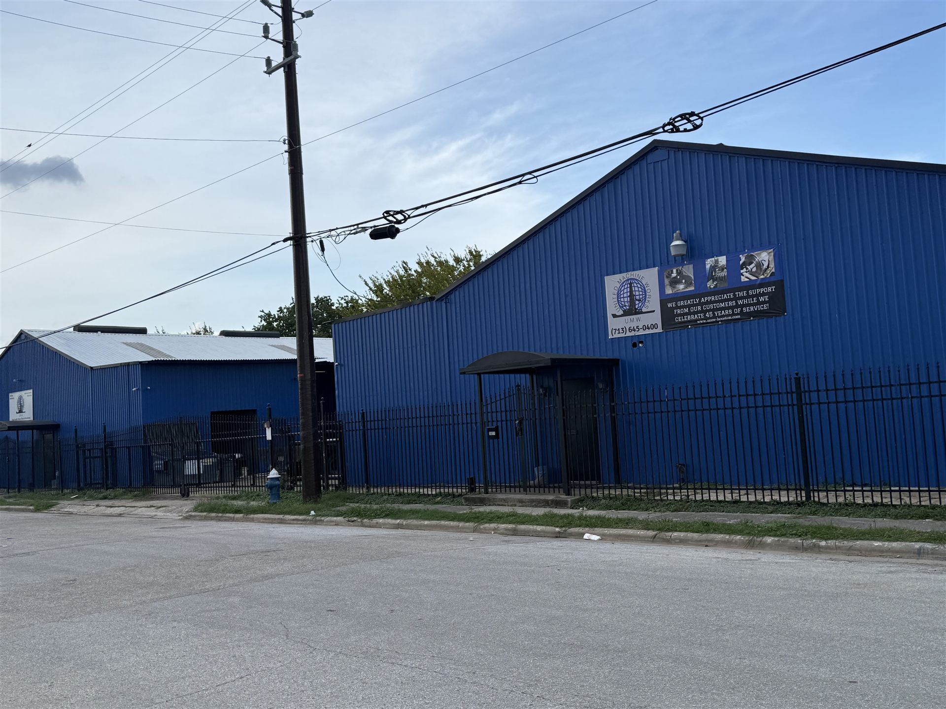 The front of the United Machine Works building in Houston, Texas